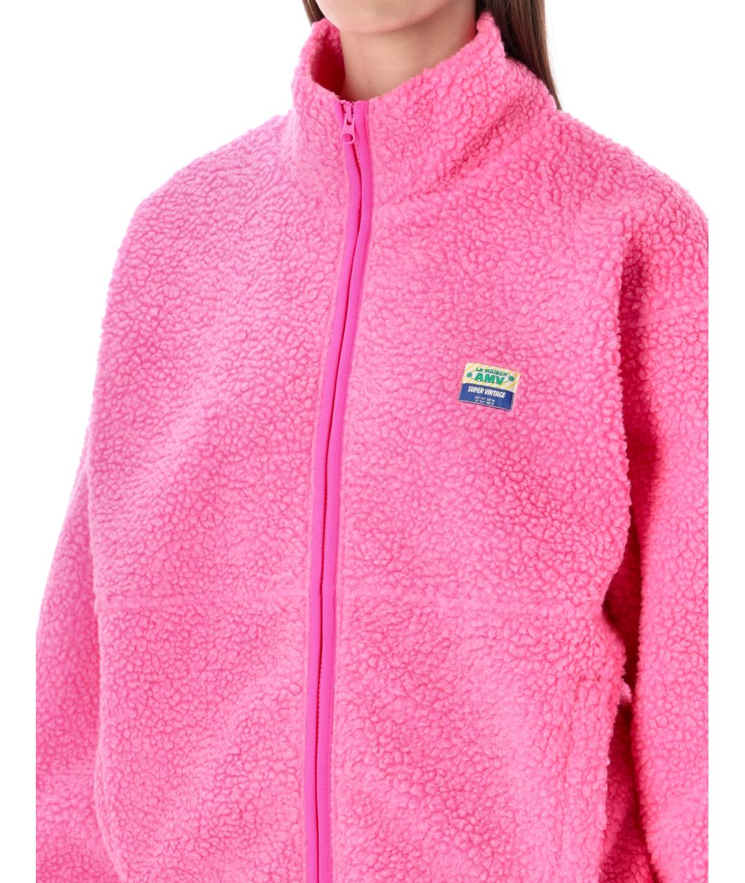 American vintage Розовая полиэстеровая куртка, фото 4