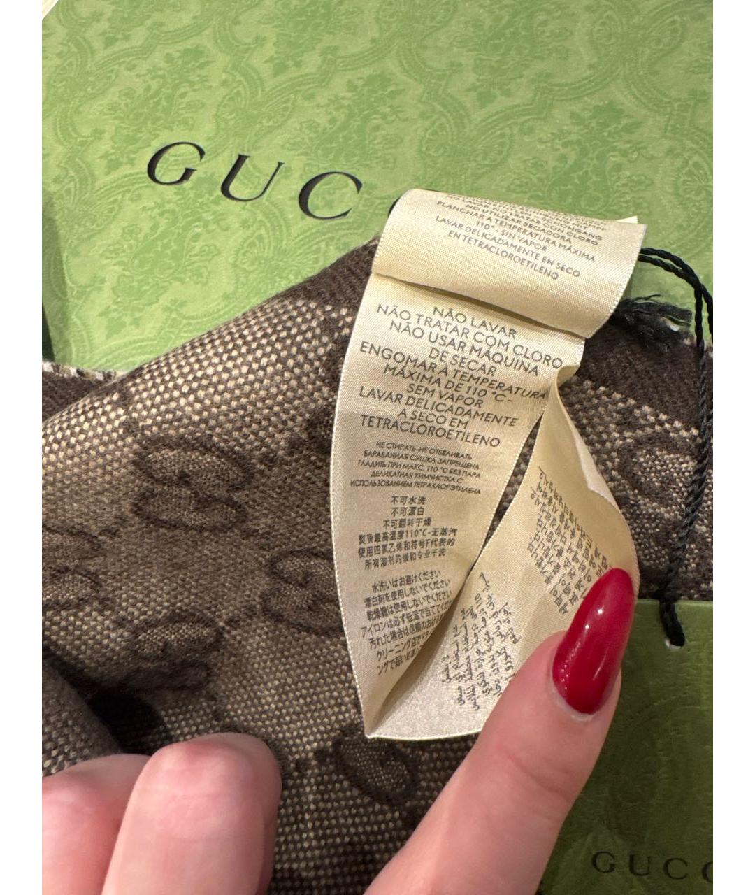 GUCCI Мульти кашемировый шарф, фото 7