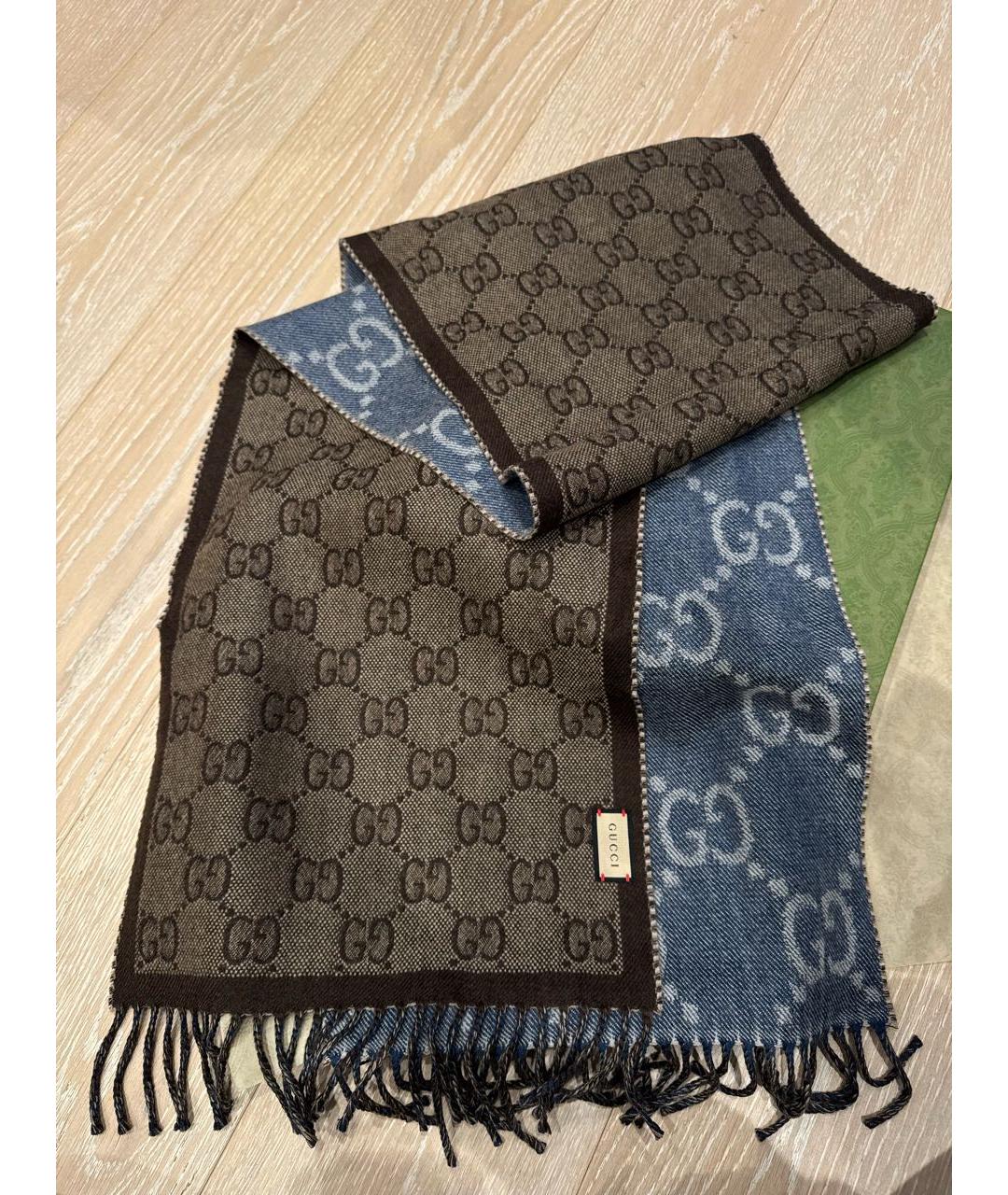 GUCCI Мульти кашемировый шарф, фото 9