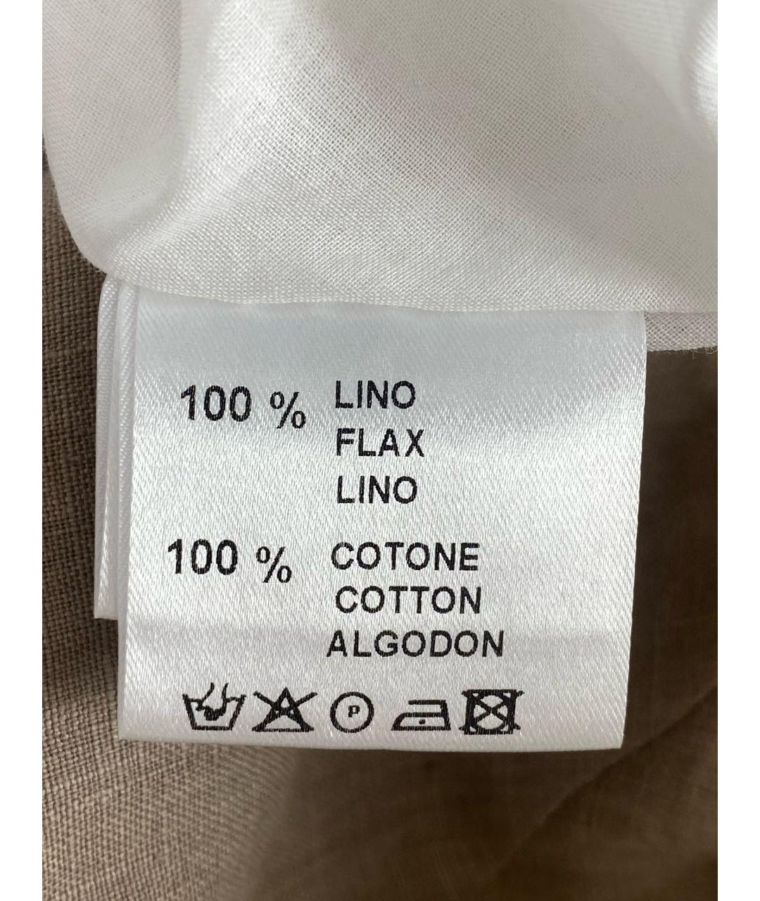 LIVIANA CONTI Бежевое льняное повседневное платье, фото 4