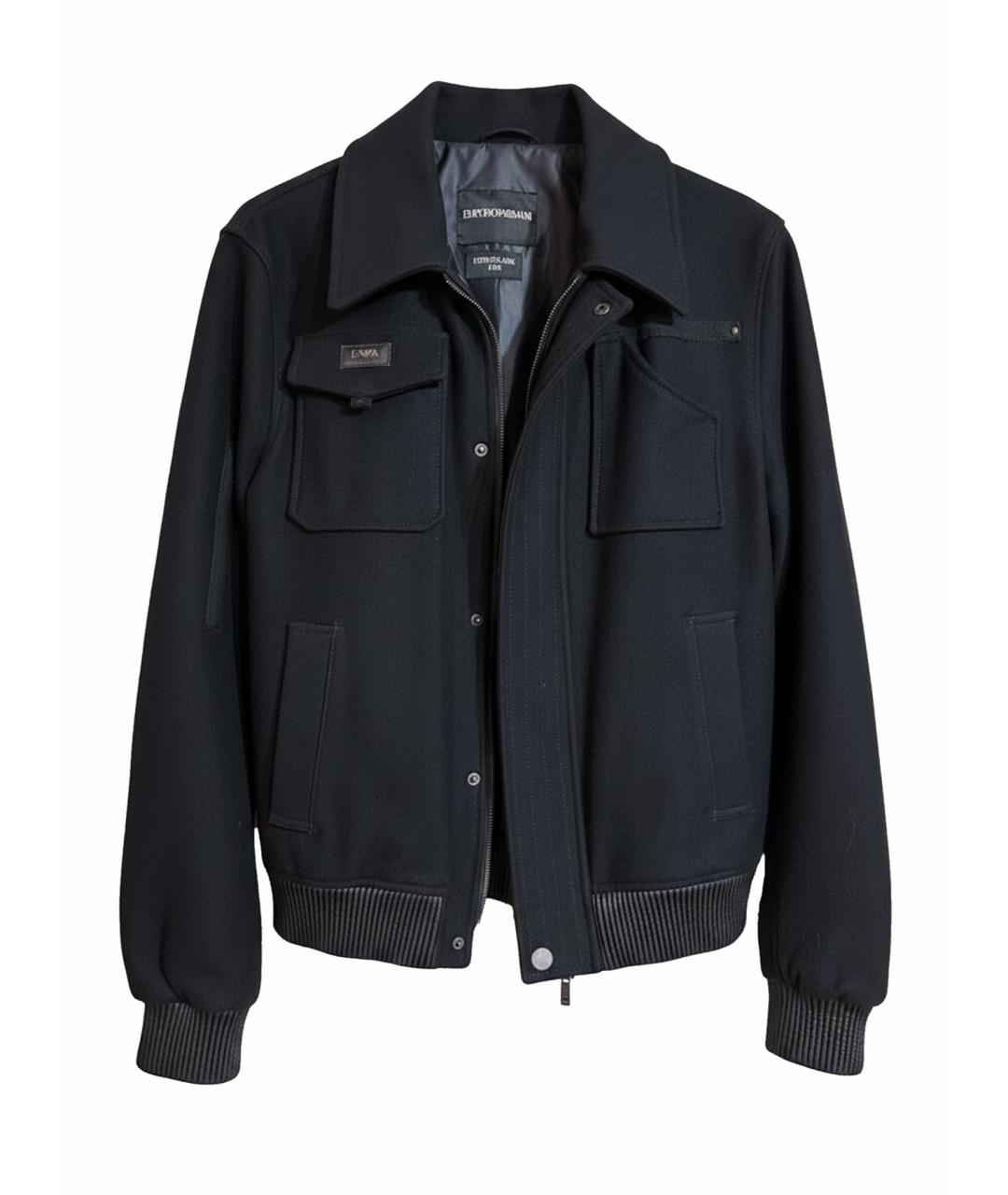 EMPORIO ARMANI Черная шерстяная куртка, фото 1