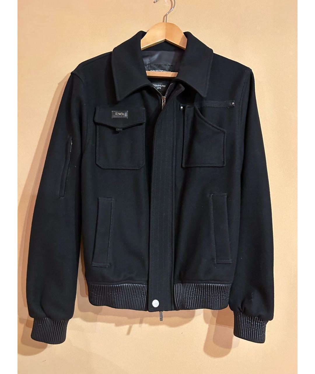 EMPORIO ARMANI Черная шерстяная куртка, фото 3