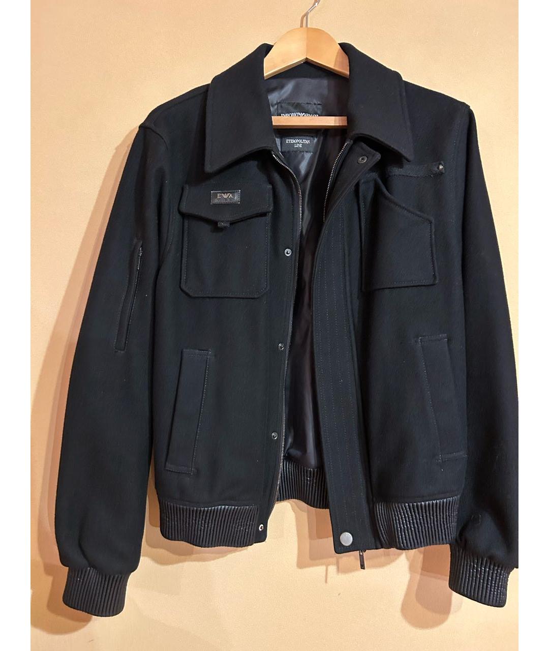 EMPORIO ARMANI Черная шерстяная куртка, фото 9