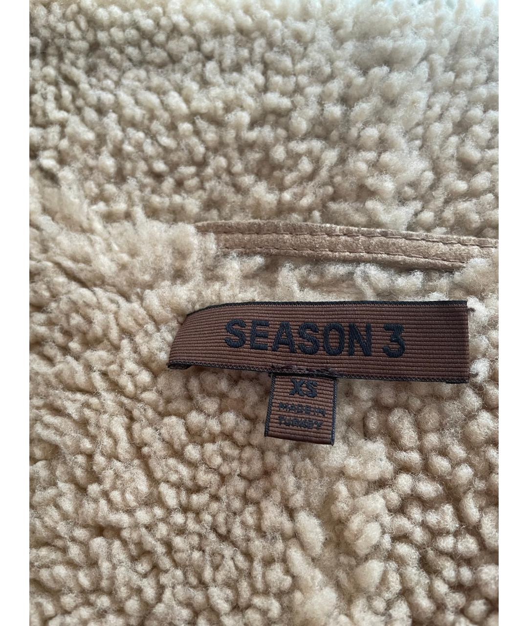 YEEZY Бежевая кожаная парка, фото 4