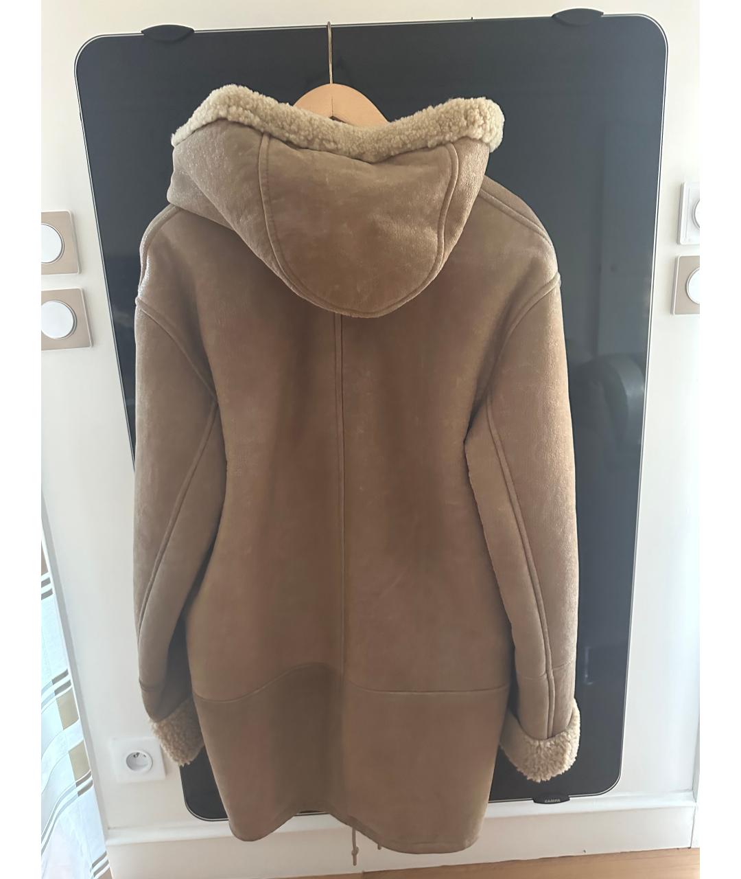 YEEZY Бежевая кожаная парка, фото 3