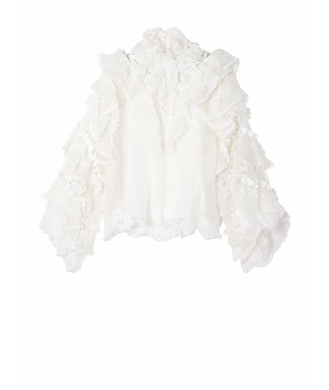 ZIMMERMANN Белая льняная блузы, фото 1