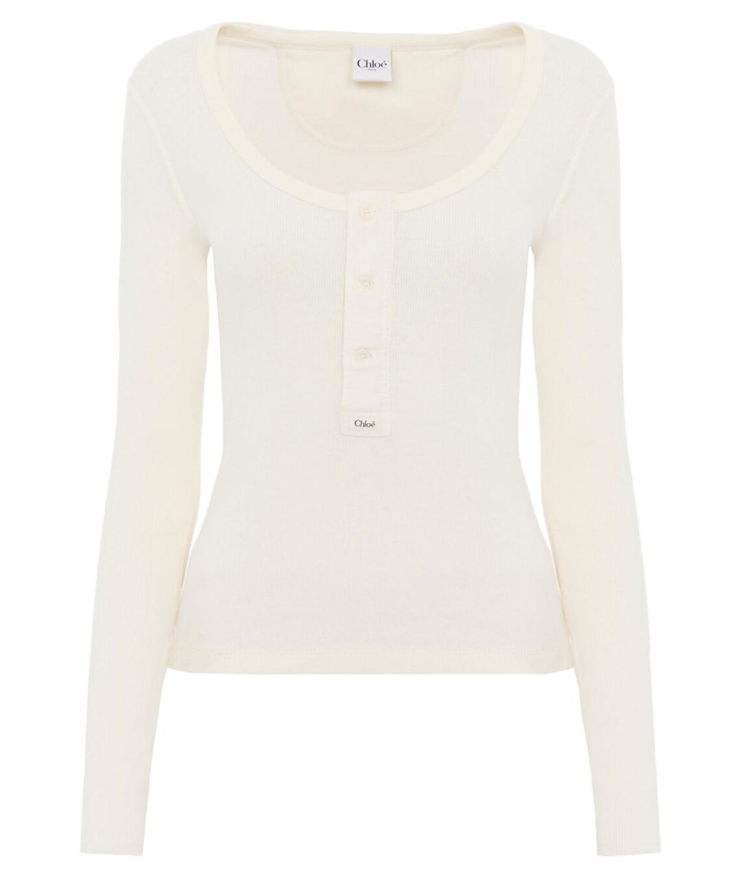 CHLOE Бежевая хлопковая водолазка, фото 1