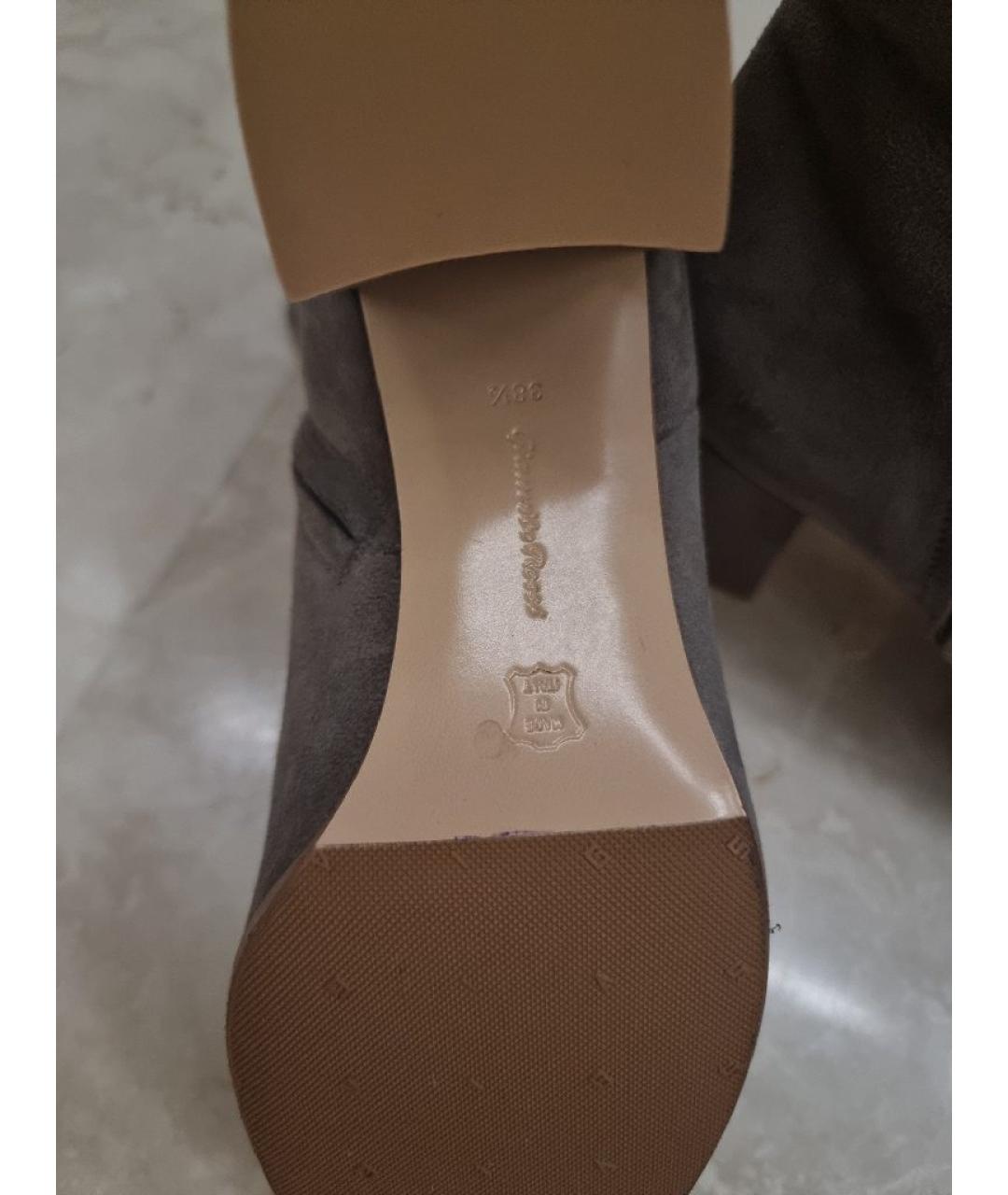 GIANVITO ROSSI Серые замшевые ботильоны, фото 6