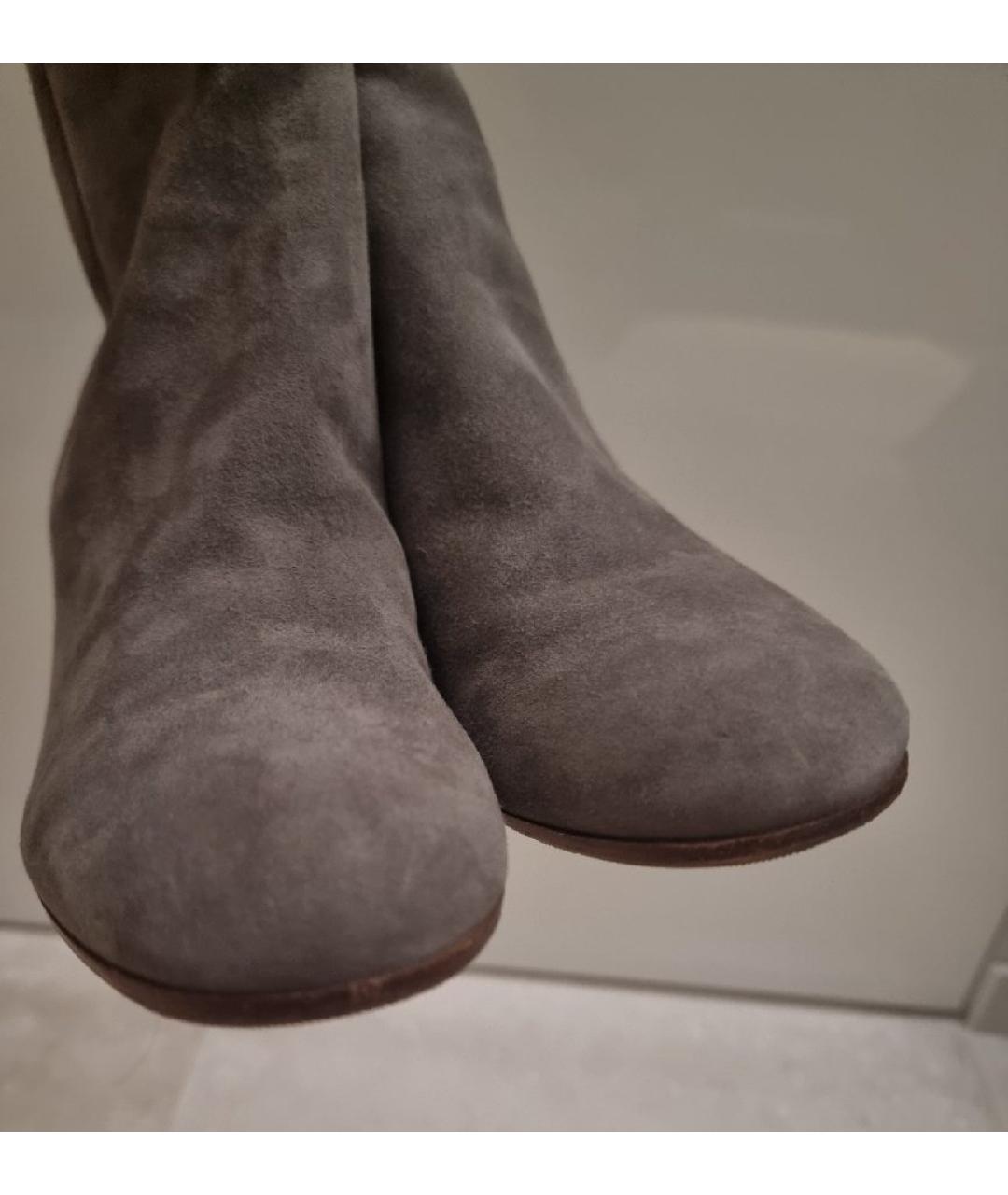 GIANVITO ROSSI Серые замшевые ботильоны, фото 7