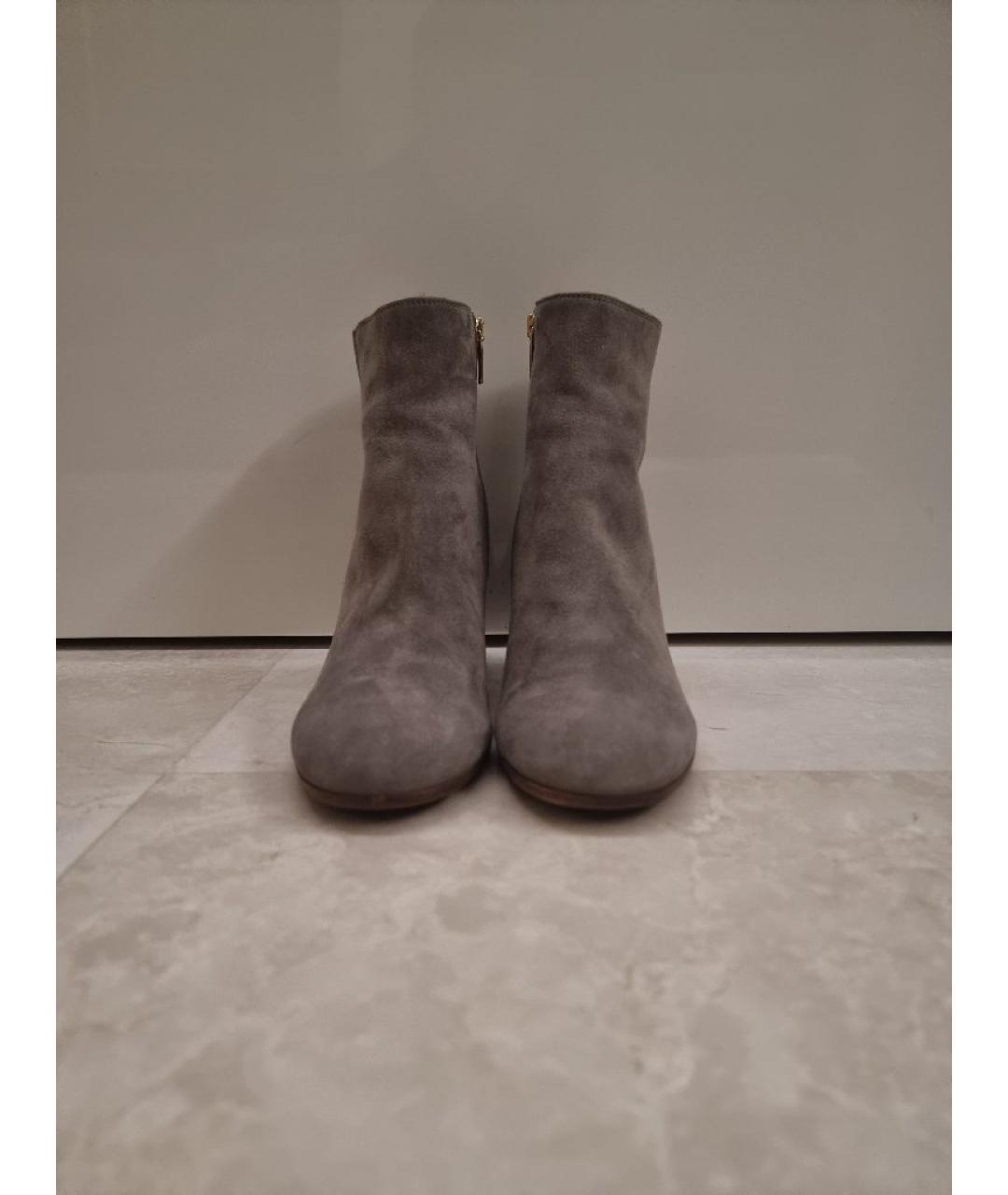 GIANVITO ROSSI Серые замшевые ботильоны, фото 2