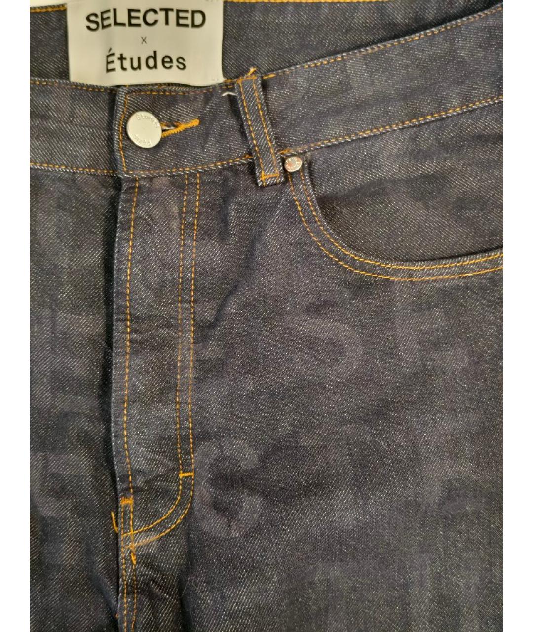 ETUDES Темно-синие хлопковые джинсы, фото 4