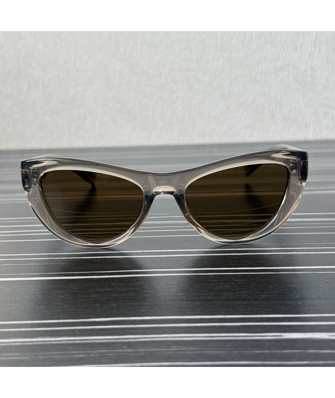 SAINT LAURENT Серые пластиковые солнцезащитные очки, фото 5