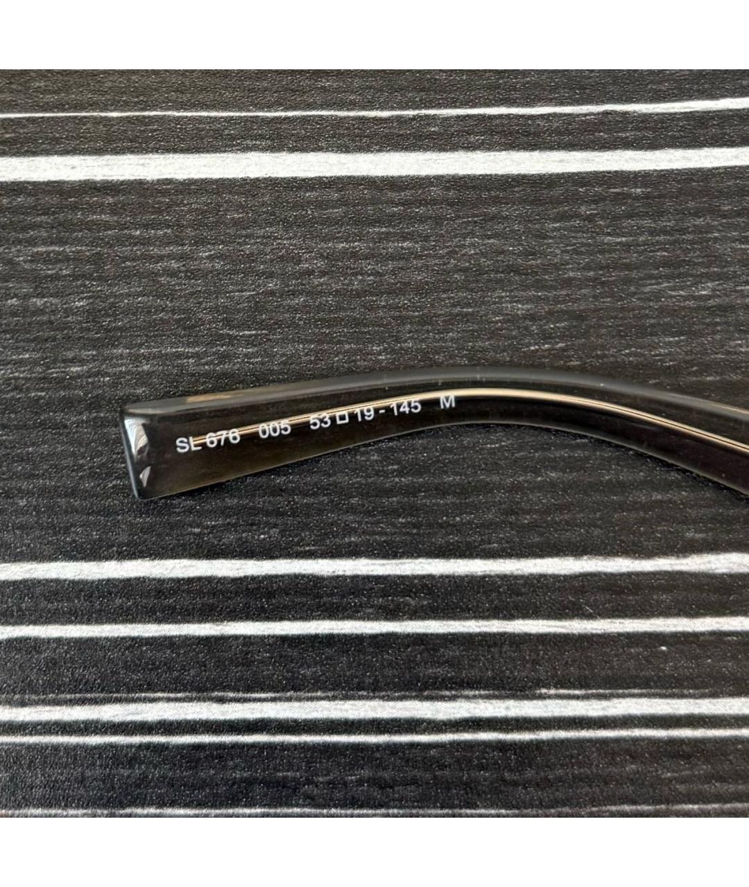 SAINT LAURENT Серые пластиковые солнцезащитные очки, фото 3