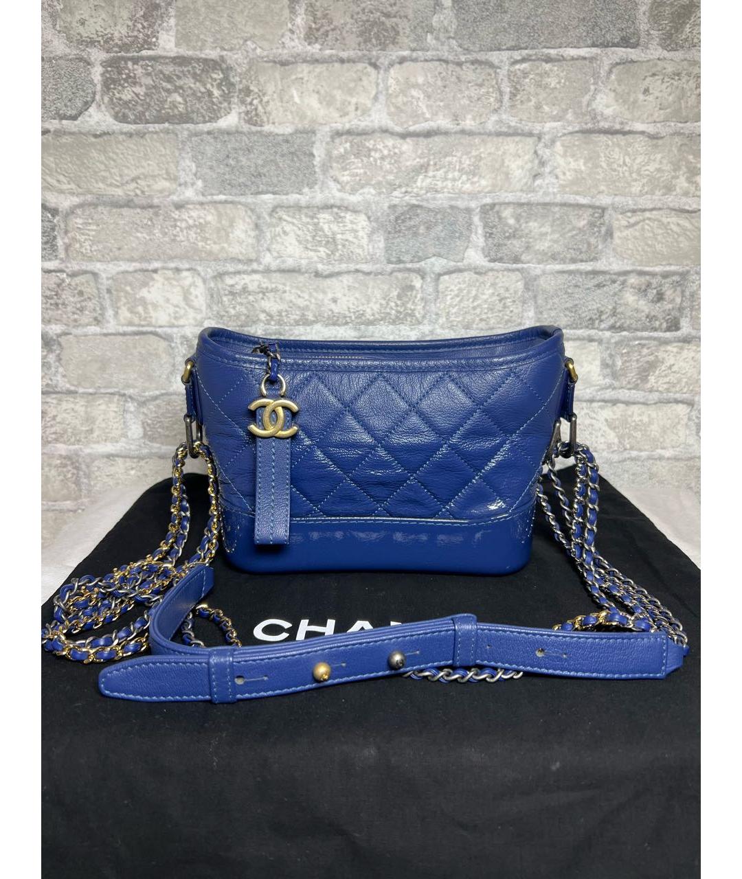 CHANEL Синяя кожаная сумка через плечо, фото 9