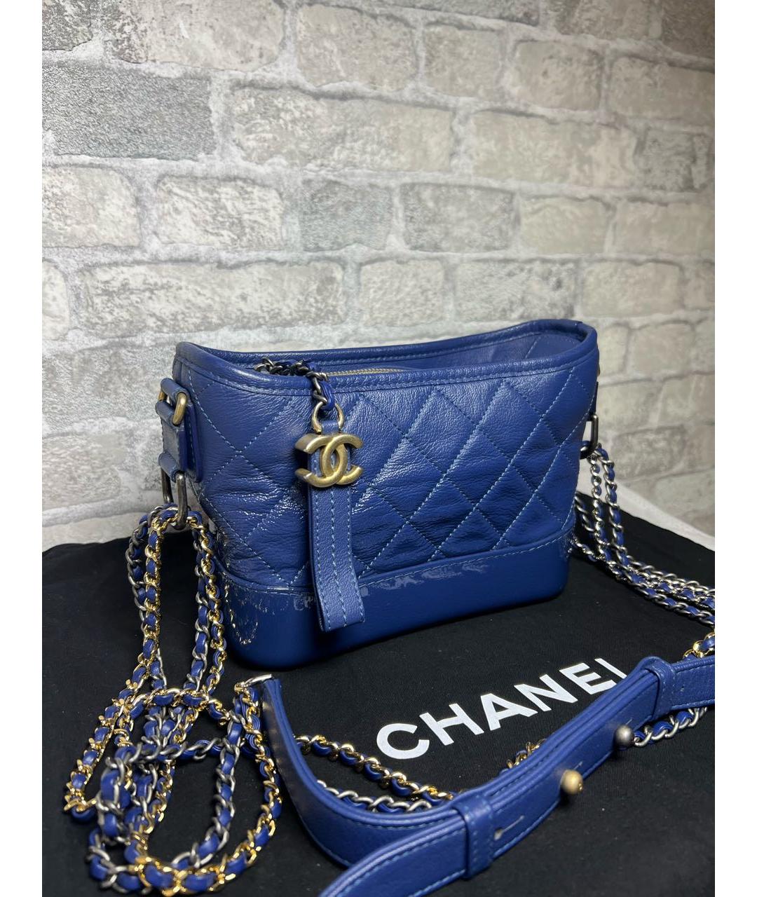 CHANEL Синяя кожаная сумка через плечо, фото 2