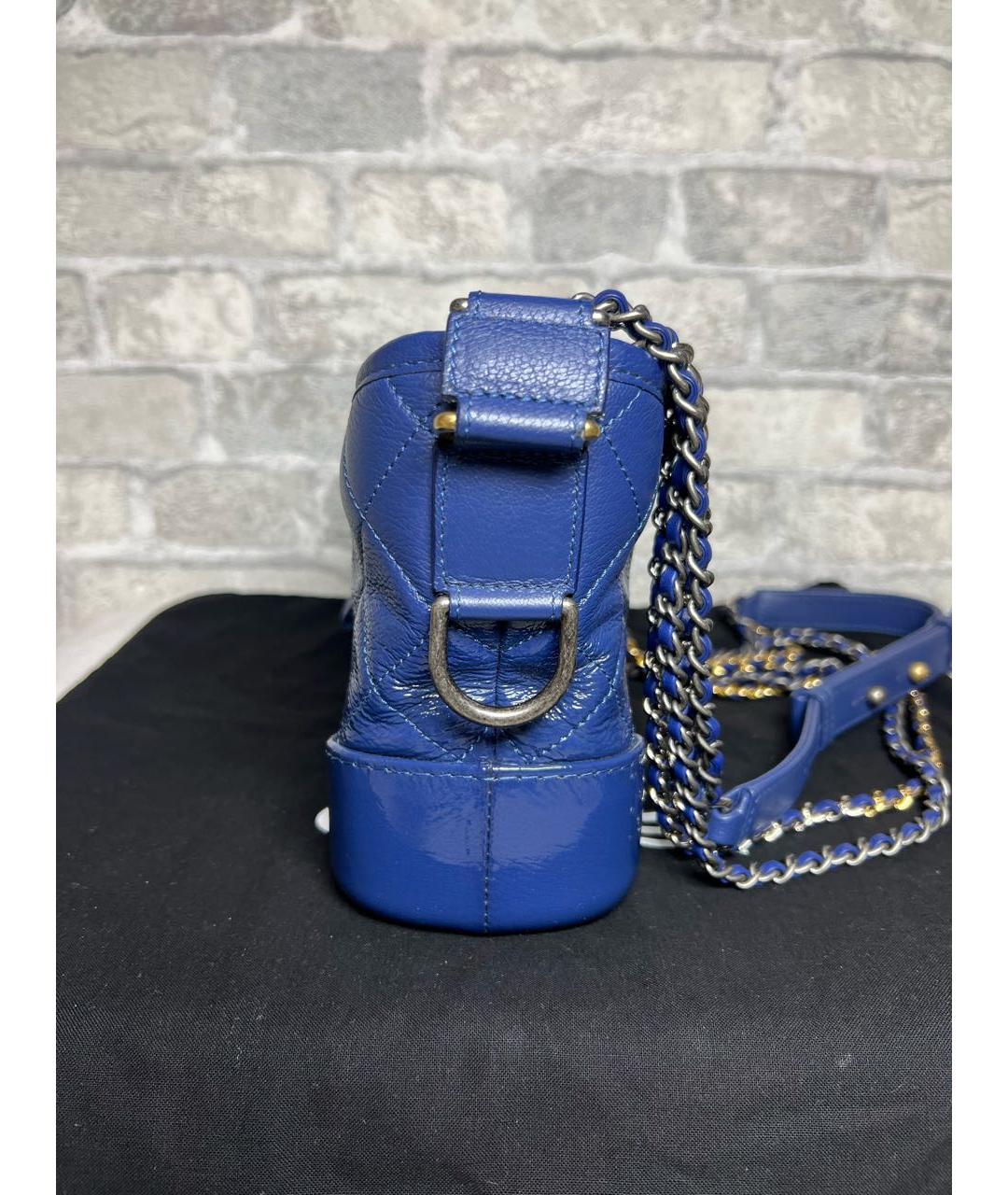 CHANEL Синяя кожаная сумка через плечо, фото 5