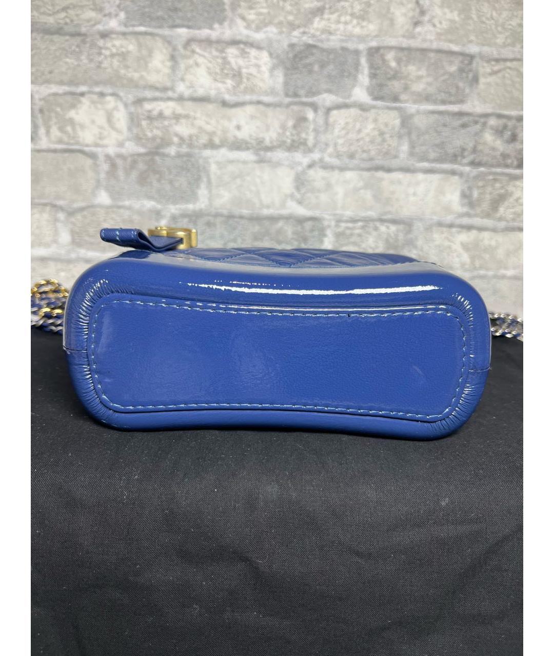 CHANEL Синяя кожаная сумка через плечо, фото 6