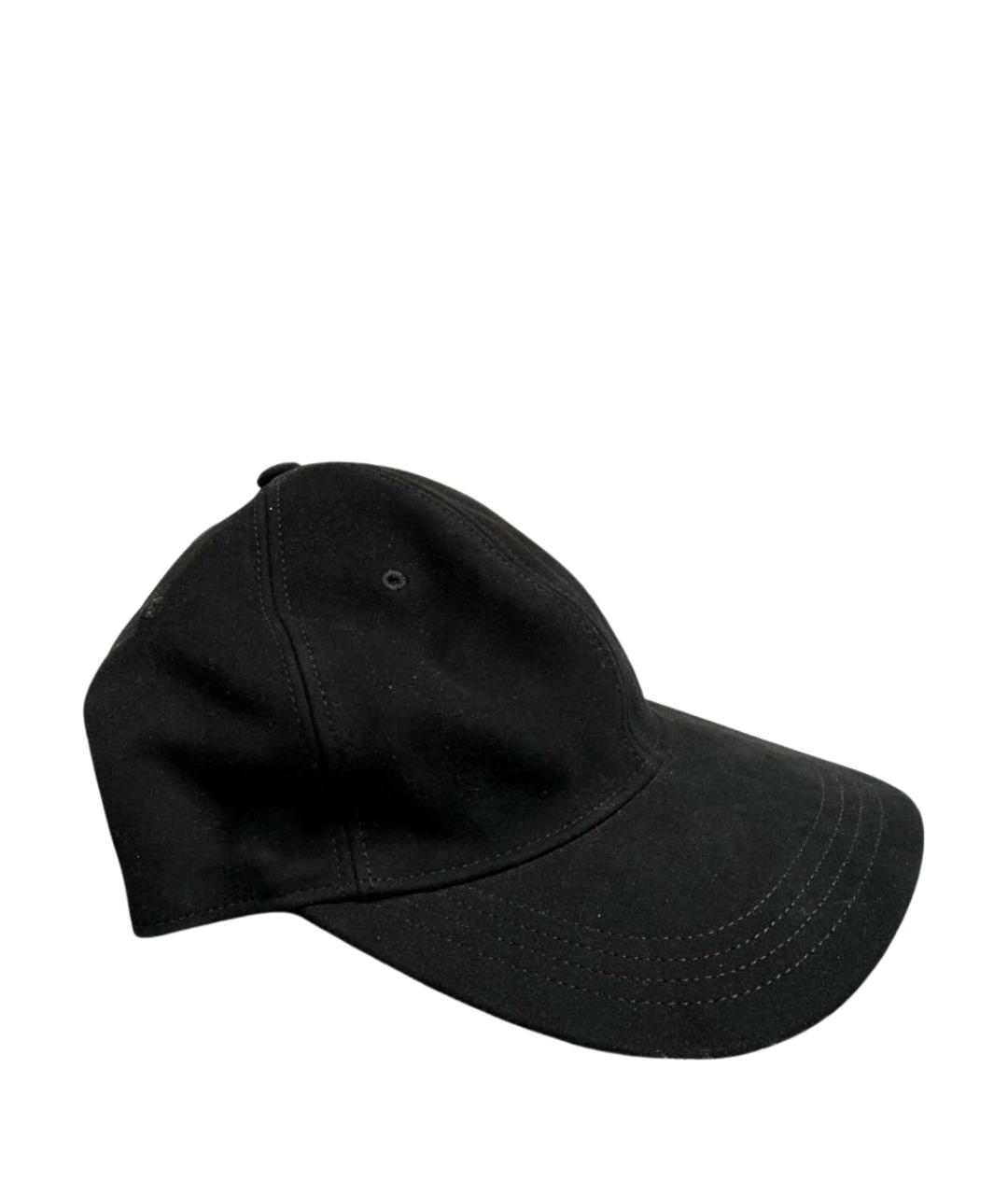 SAINT LAURENT Черная кожаная кепка, фото 1