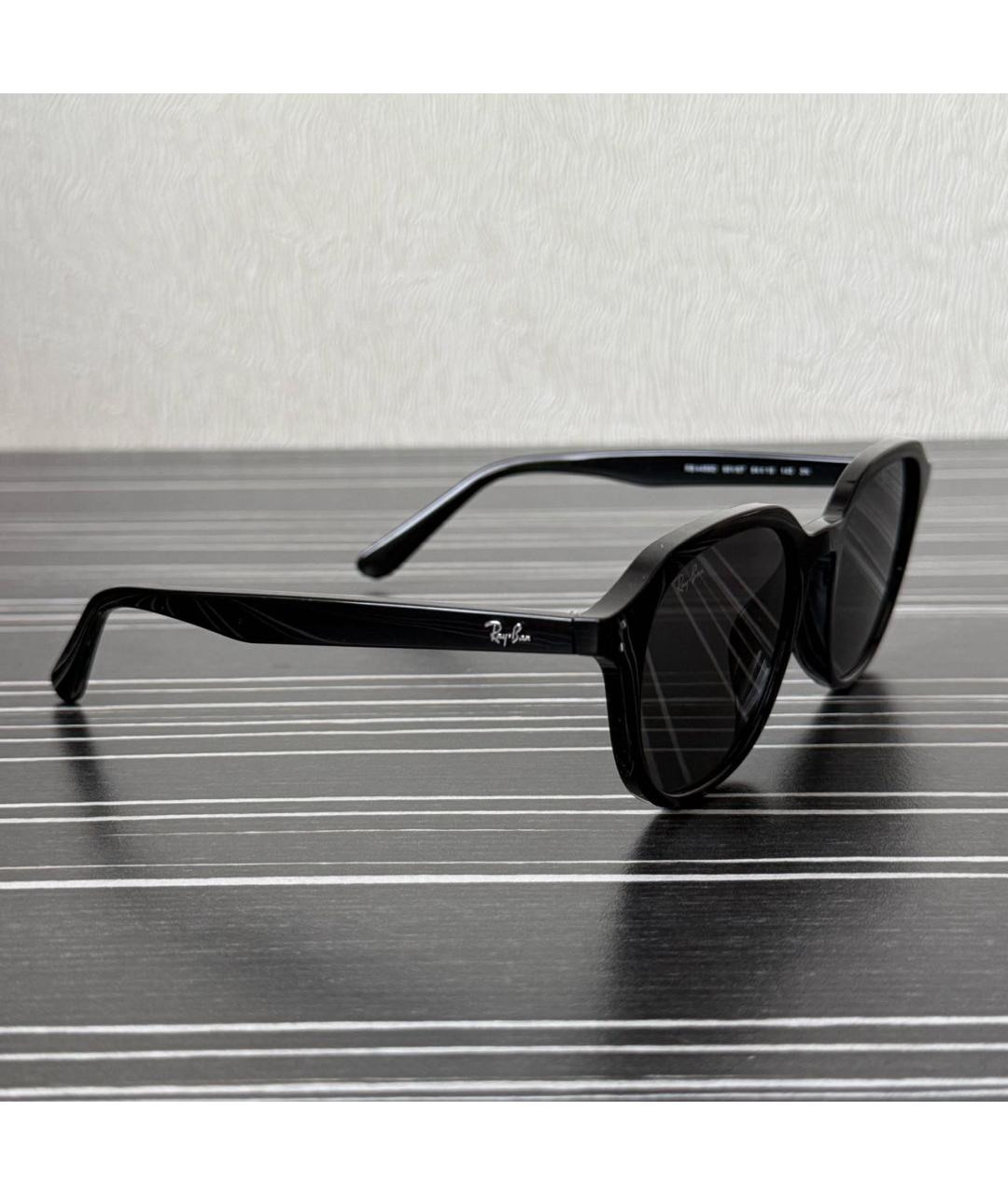 RAY BAN Черные пластиковые солнцезащитные очки, фото 2