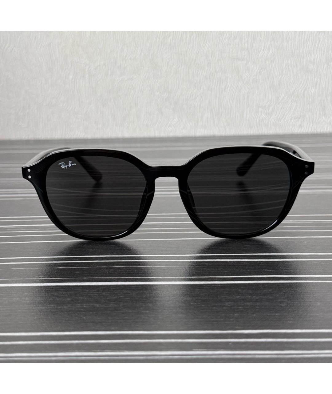 RAY BAN Черные пластиковые солнцезащитные очки, фото 5
