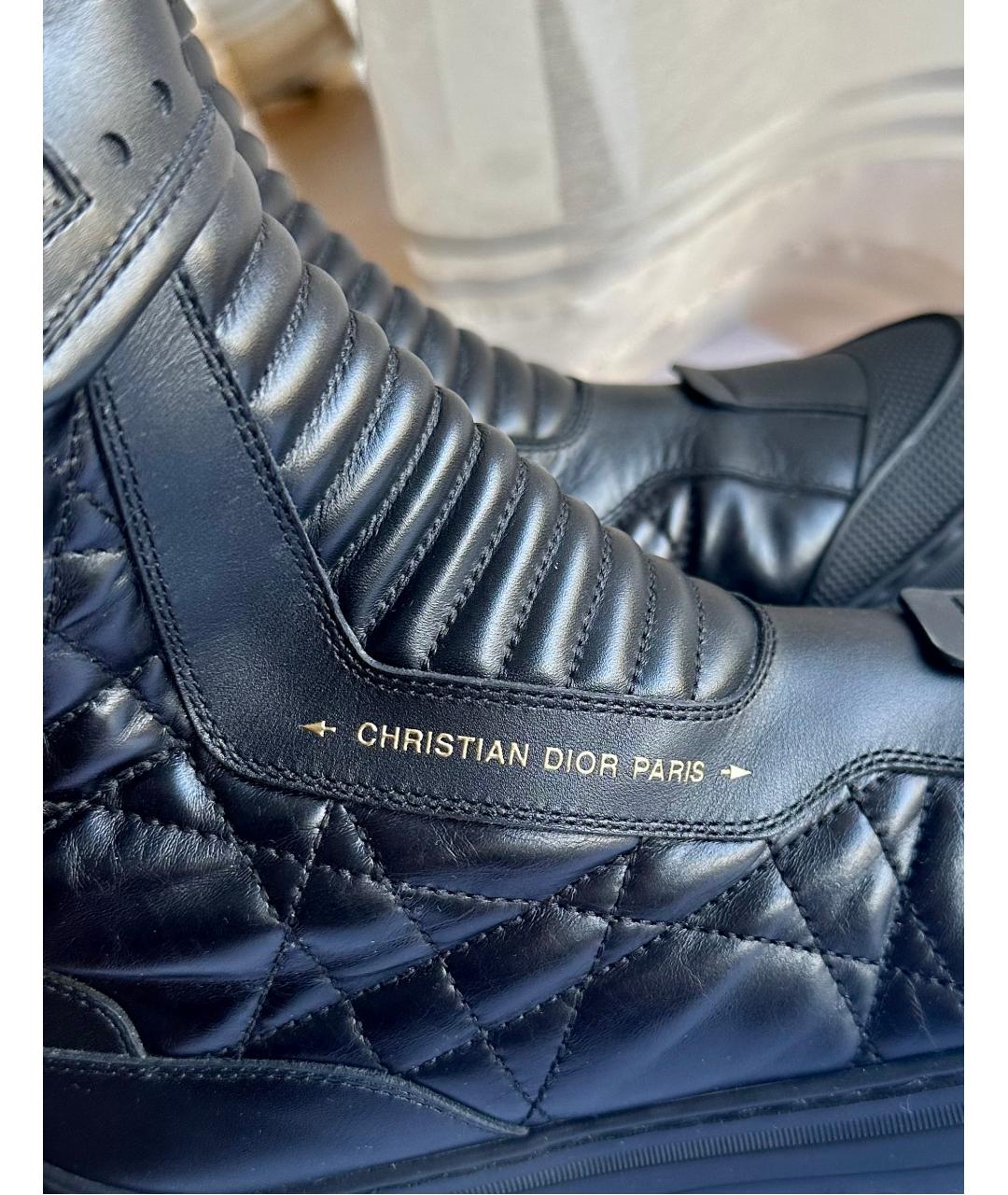 CHRISTIAN DIOR Черные кожаные полусапоги, фото 4