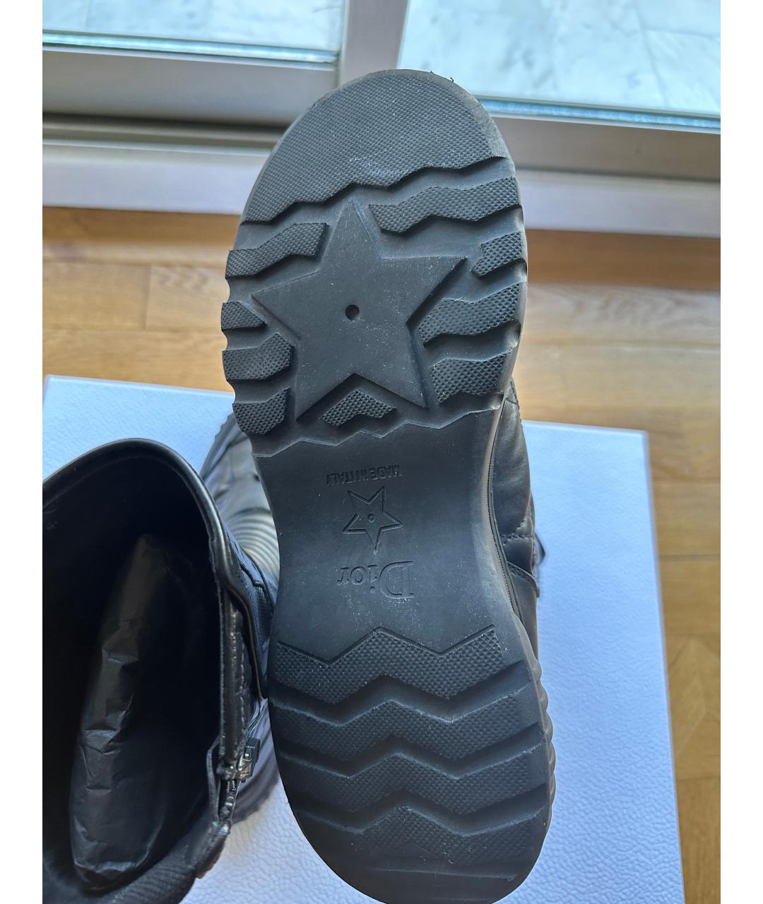 CHRISTIAN DIOR Черные кожаные полусапоги, фото 5