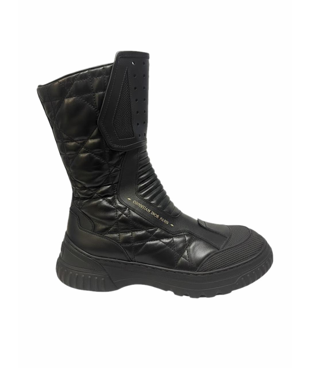 CHRISTIAN DIOR Черные кожаные полусапоги, фото 1