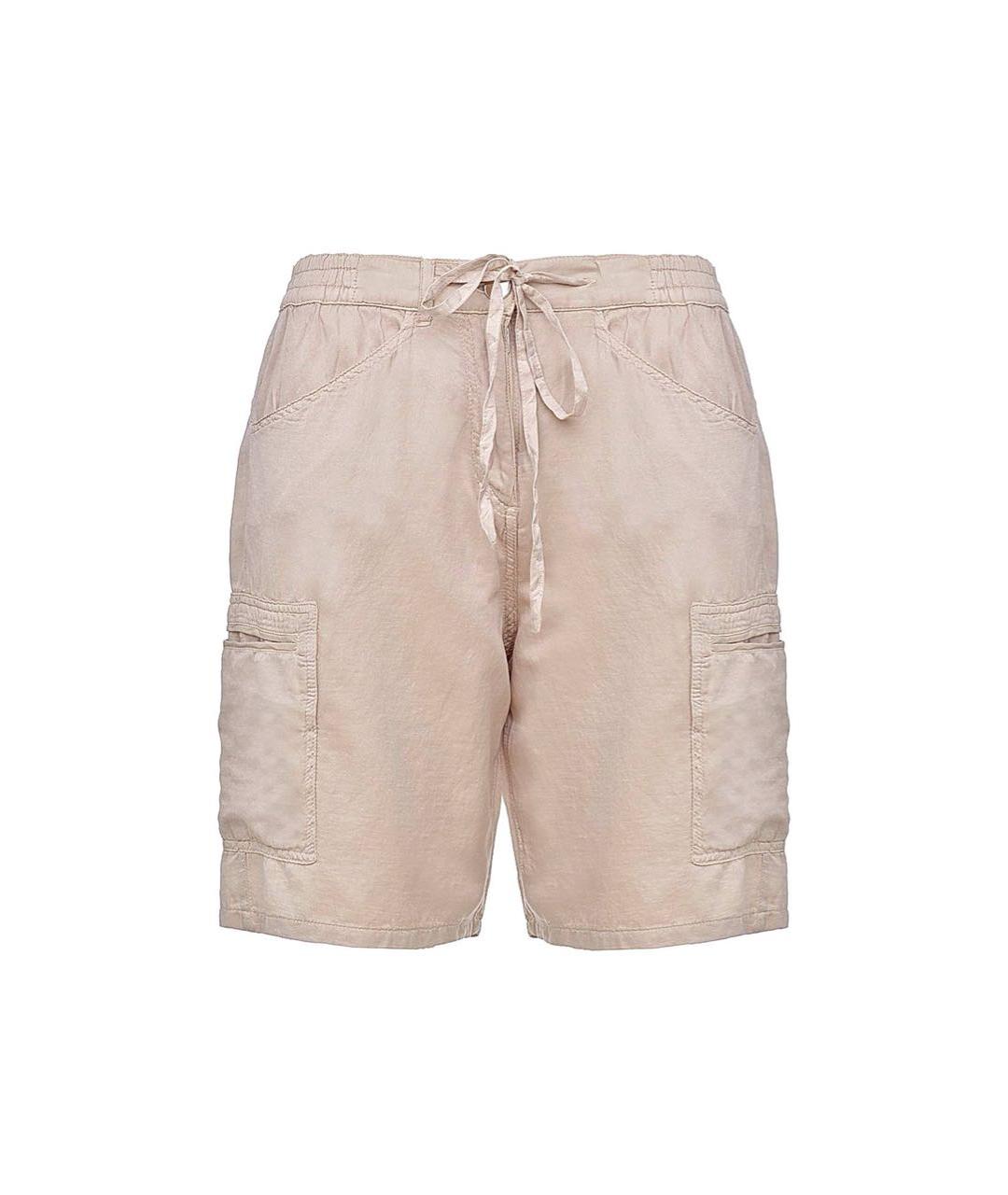 TWIN-SET Бежевые шелковые шорты, фото 1