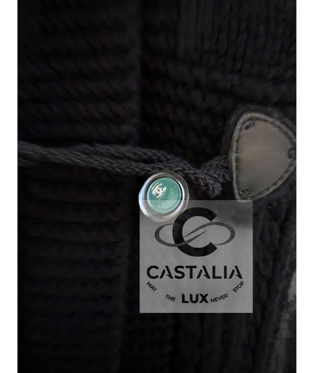 CHANEL Черное кашемировое пальто, фото 7