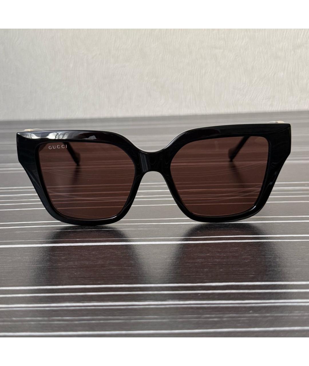 GUCCI Черные пластиковые солнцезащитные очки, фото 5