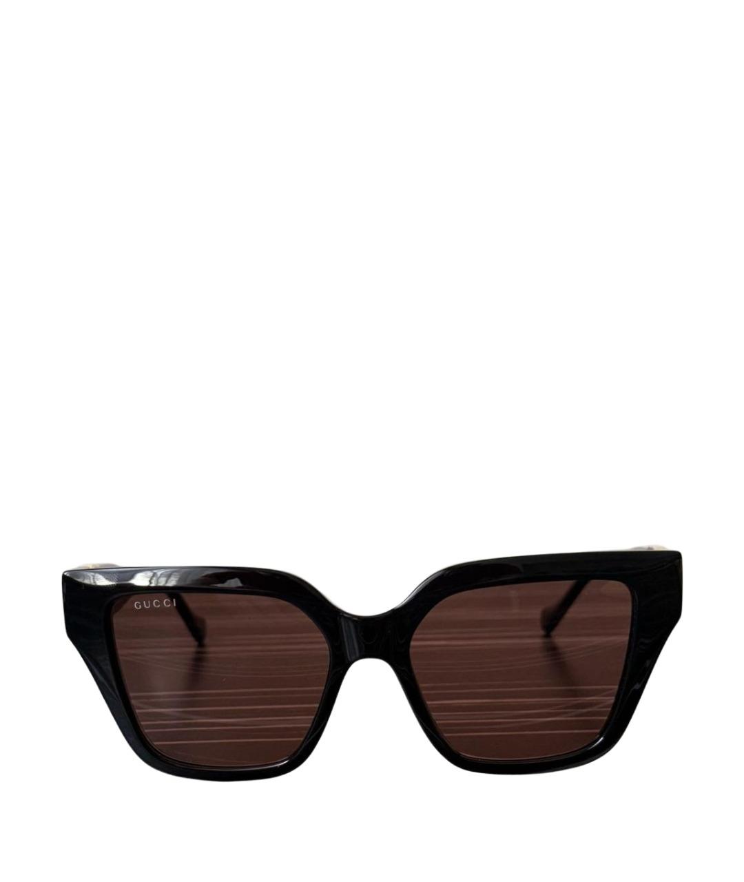 GUCCI Черные пластиковые солнцезащитные очки, фото 1