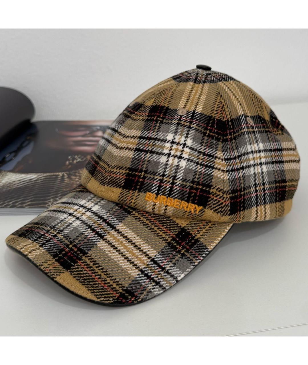 BURBERRY Бежевая хлопковая кепка, фото 6