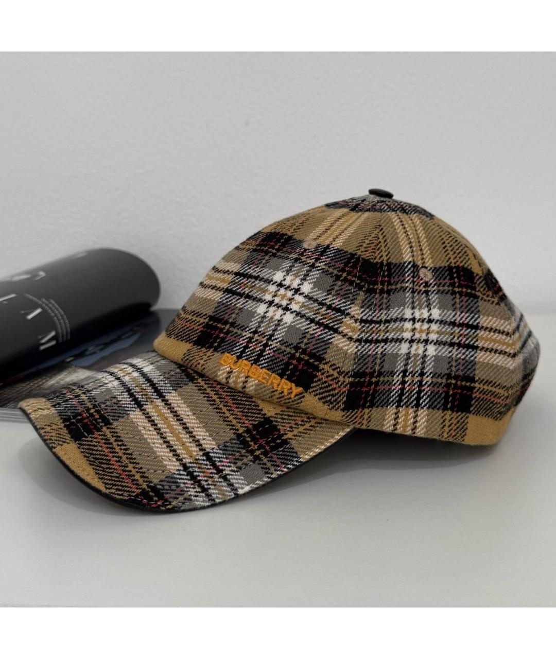 BURBERRY Бежевая хлопковая кепка, фото 2