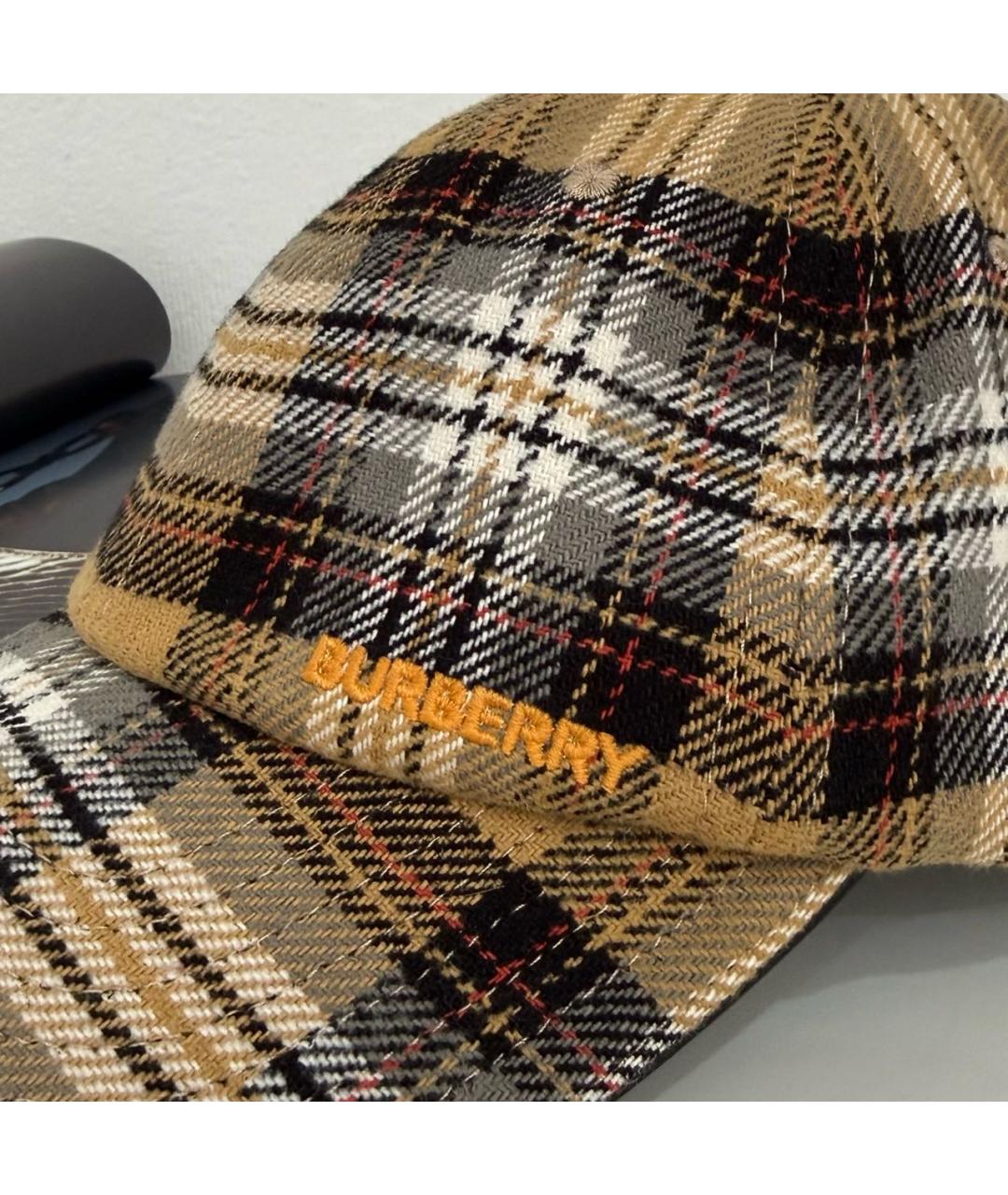 BURBERRY Бежевая хлопковая кепка, фото 3