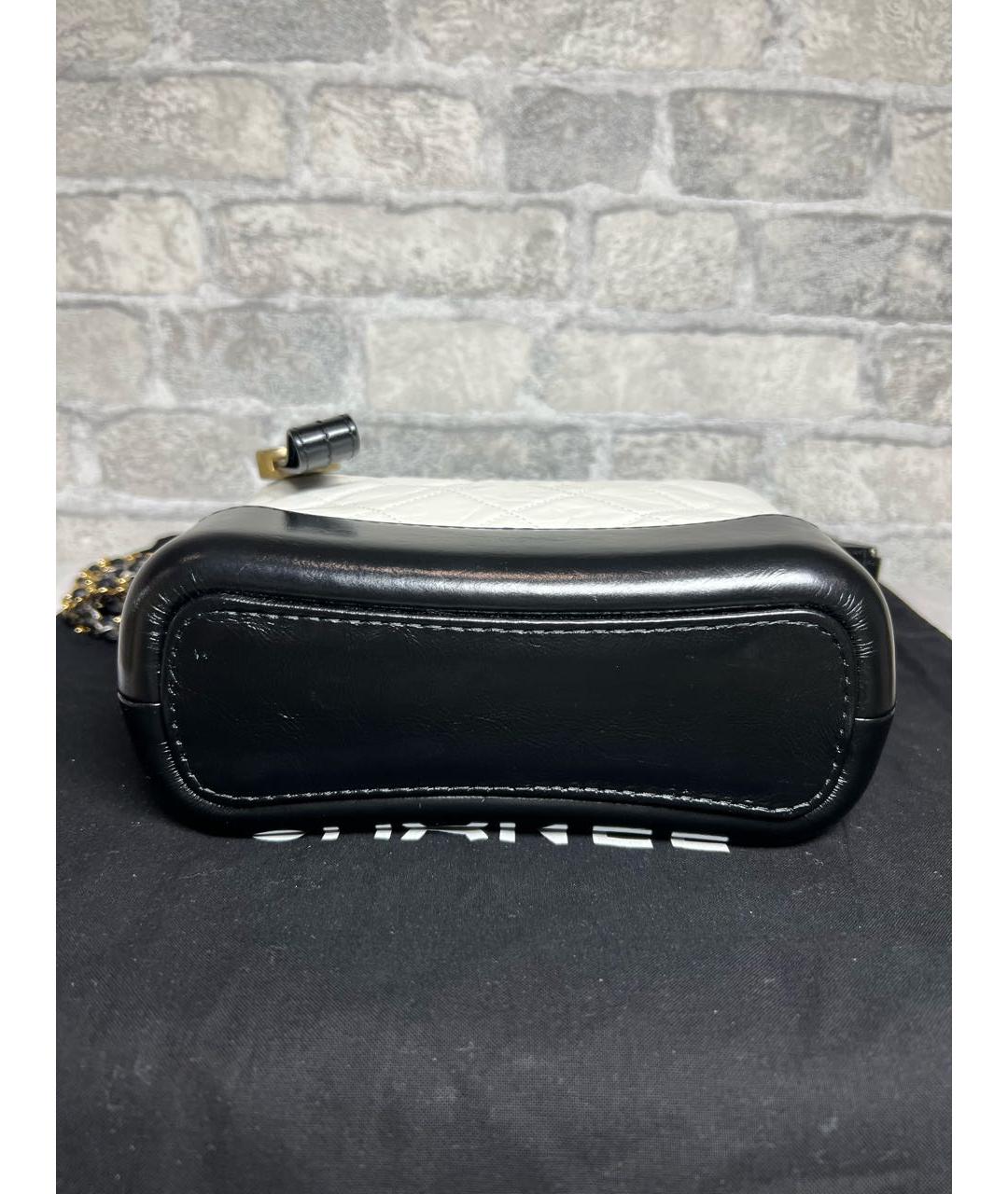 CHANEL Белая кожаная сумка через плечо, фото 6