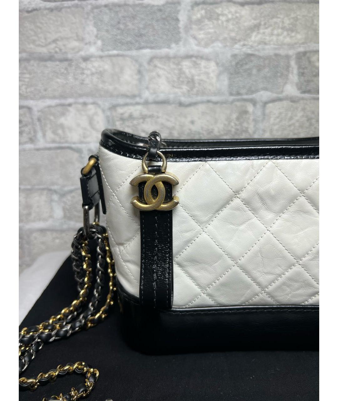 CHANEL Белая кожаная сумка через плечо, фото 3