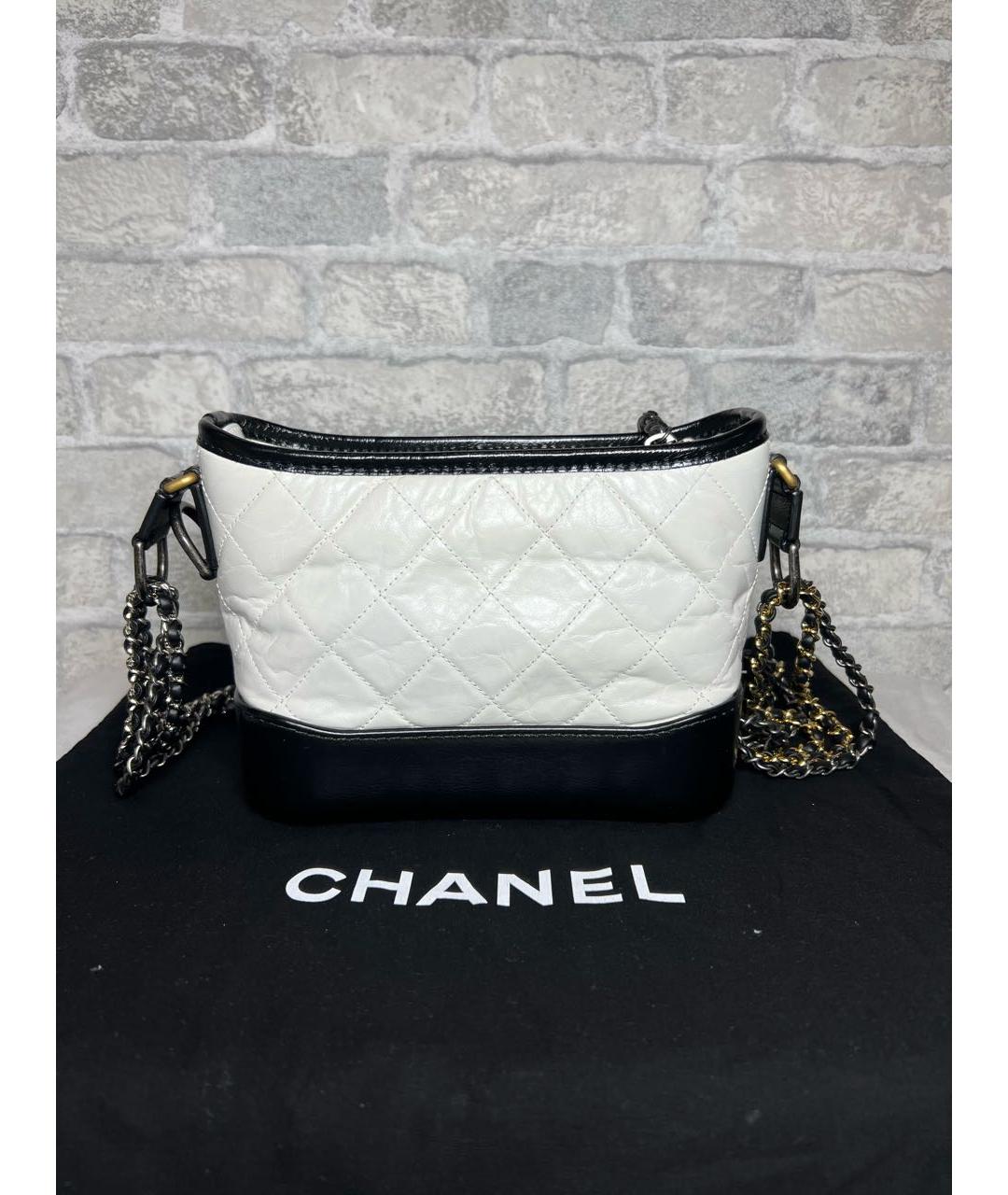 CHANEL Белая кожаная сумка через плечо, фото 4