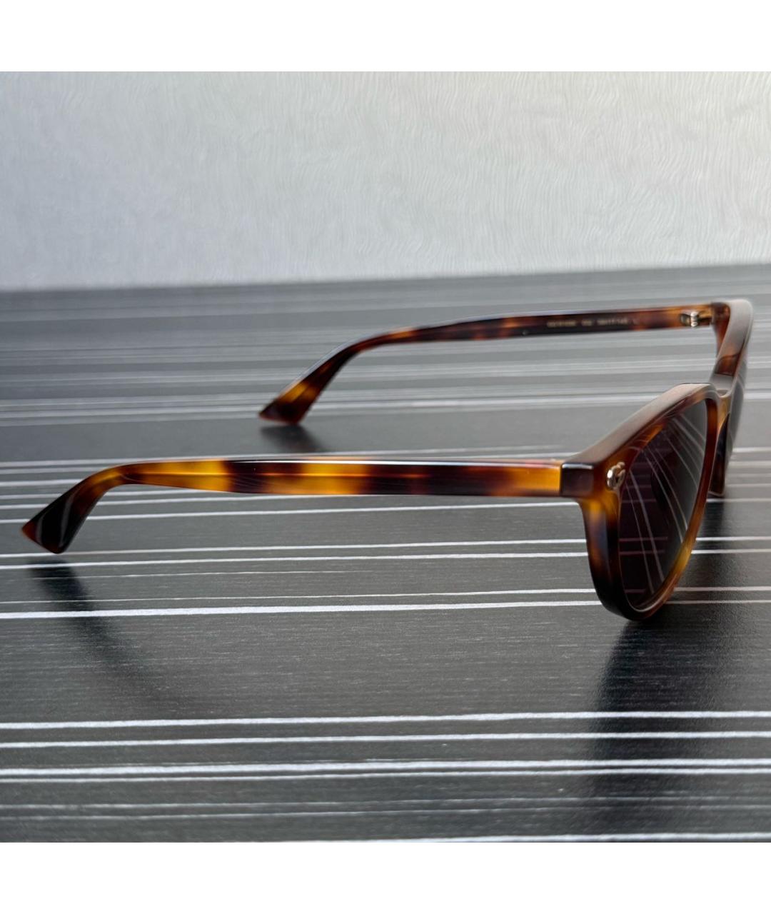 GUCCI Коричневые пластиковые солнцезащитные очки, фото 2