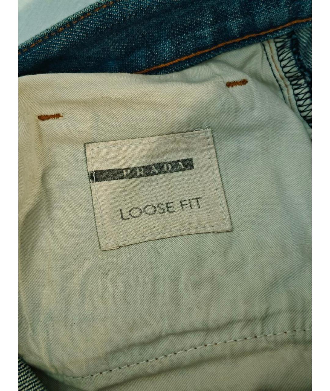 PRADA Синие хлопковые джинсы, фото 5