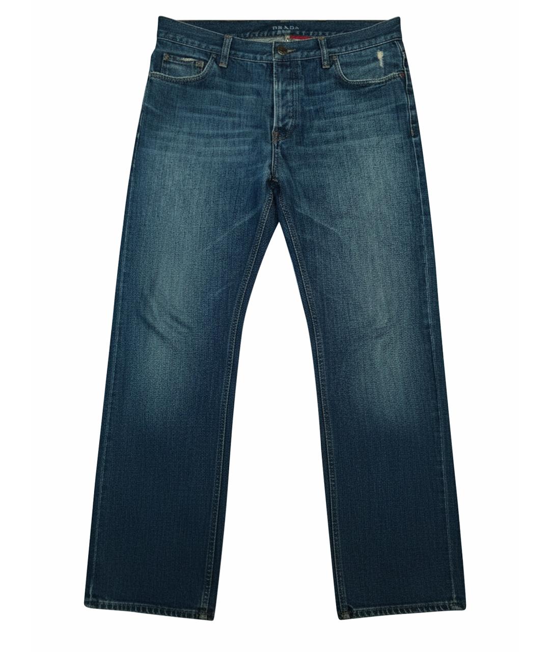 PRADA Синие хлопковые джинсы, фото 1