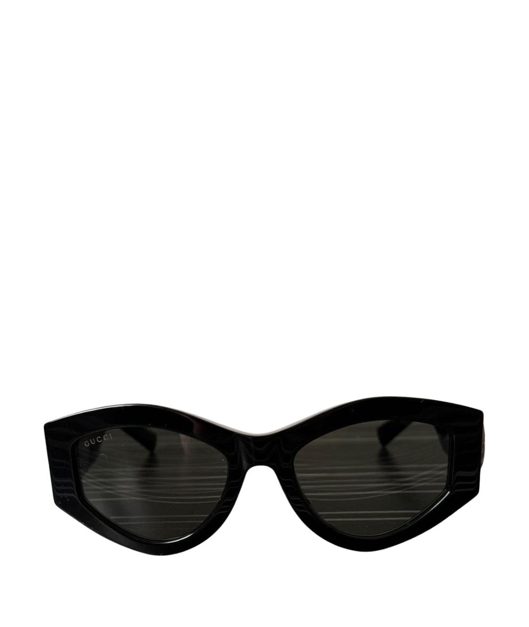GUCCI Черные пластиковые солнцезащитные очки, фото 1