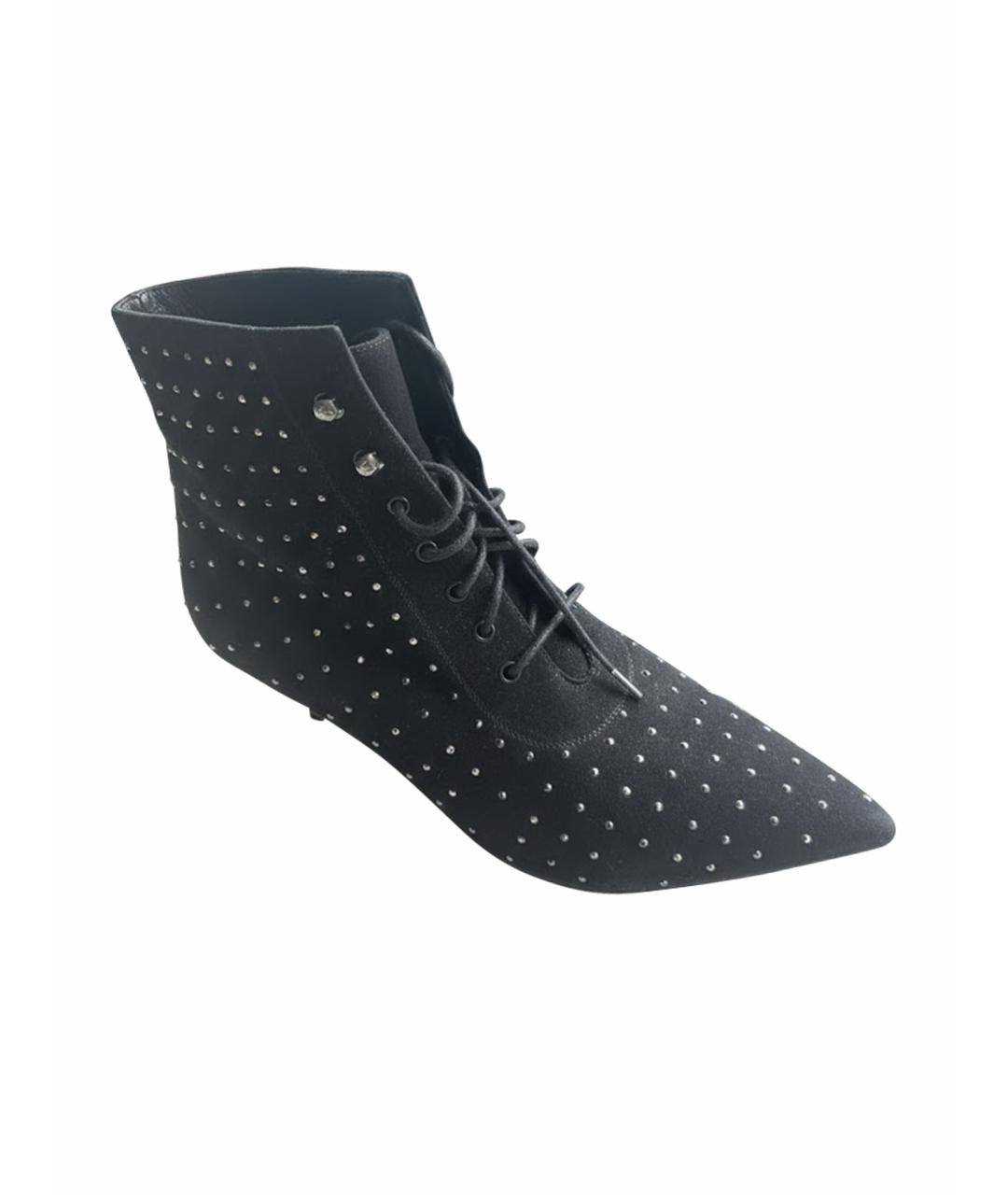 SAINT LAURENT Черные замшевые ботильоны, фото 1