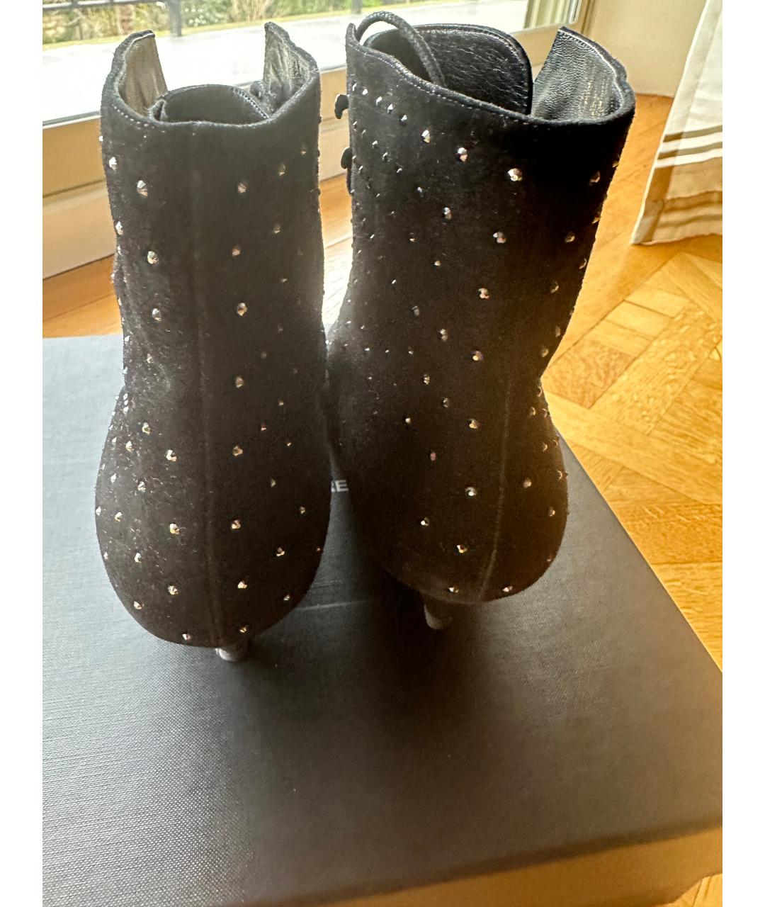 SAINT LAURENT Черные замшевые ботильоны, фото 3