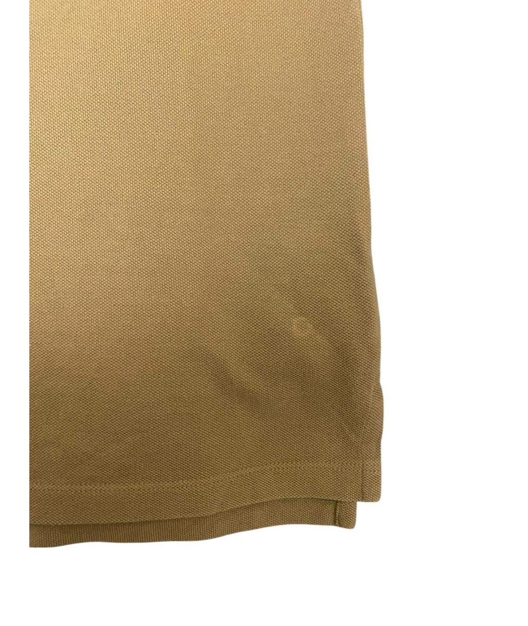 VALENTINO Бежевое хлопковое поло с коротким рукавом, фото 4