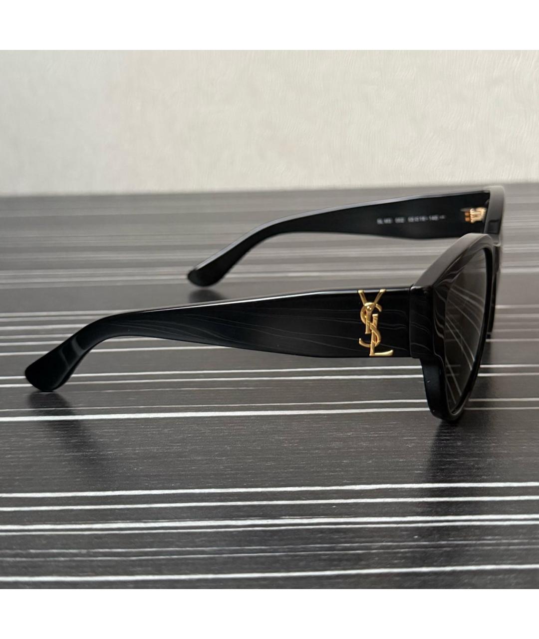 SAINT LAURENT Черные пластиковые солнцезащитные очки, фото 2