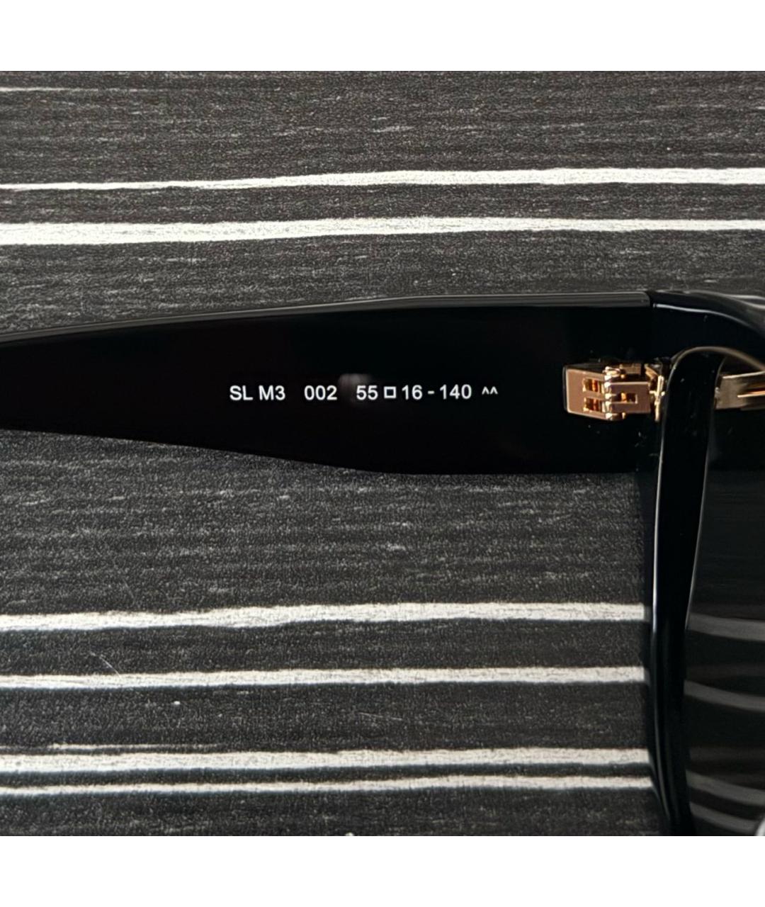 SAINT LAURENT Черные пластиковые солнцезащитные очки, фото 3