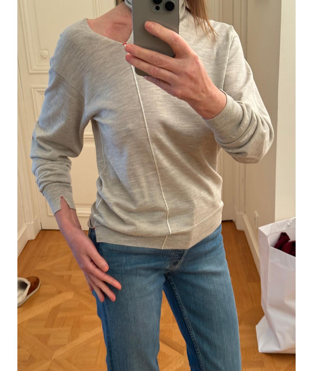 CELINE Серая шерстяная водолазка, фото 6