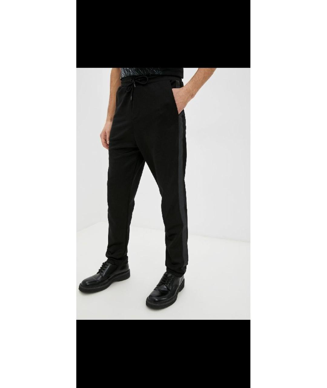 THE KOOPLES Черные хлопко-эластановые повседневные брюки, фото 7