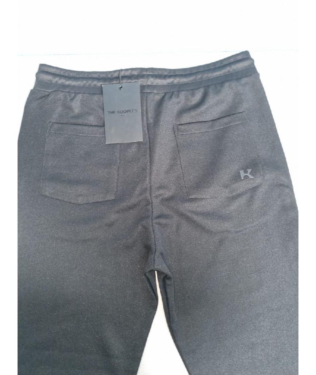 THE KOOPLES Черные хлопко-эластановые повседневные брюки, фото 3