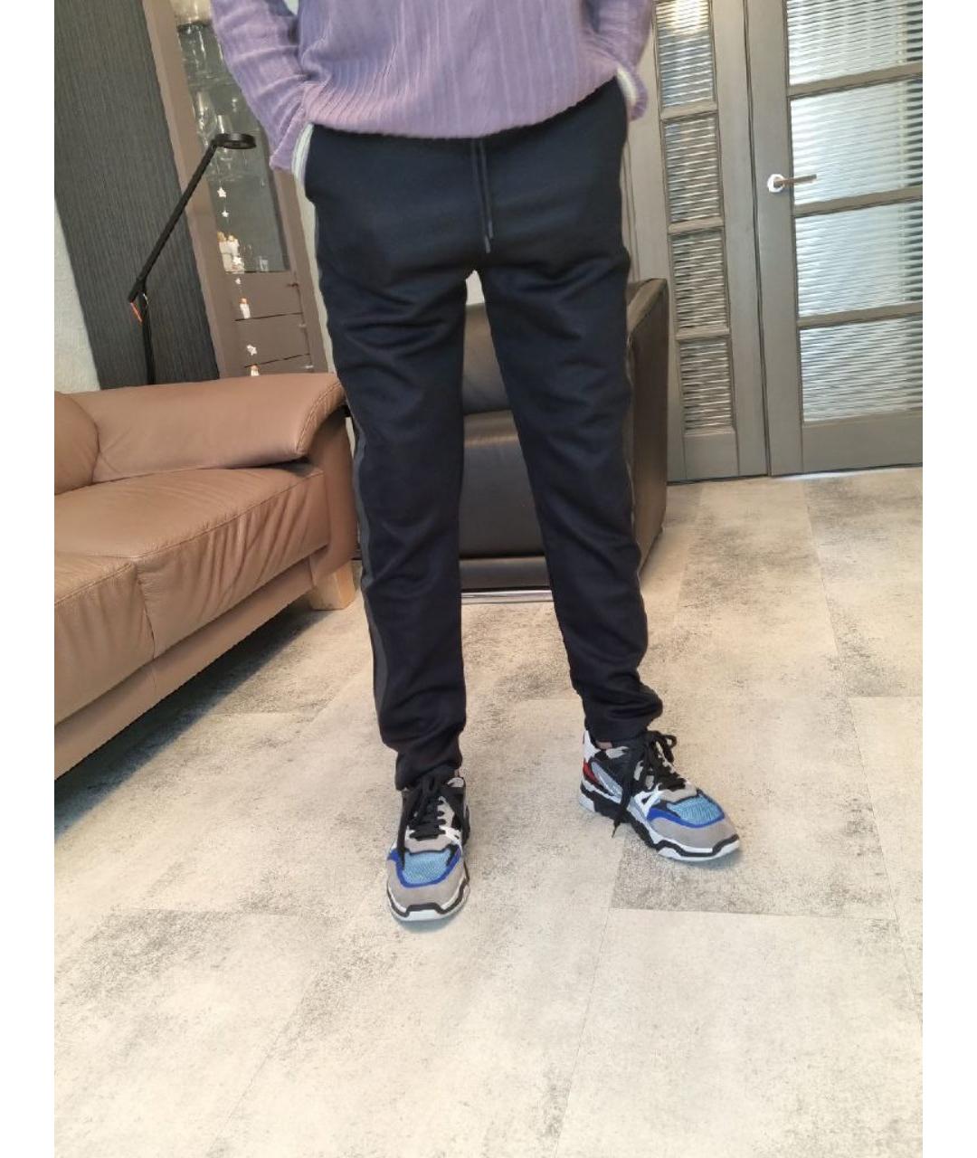 THE KOOPLES Черные хлопко-эластановые повседневные брюки, фото 5